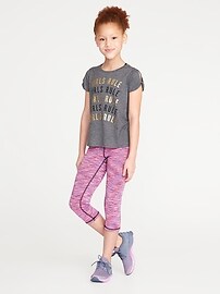 View large product image 3 of 3. Graphic Twist-Sleeve Hi-Lo Tee for Girls