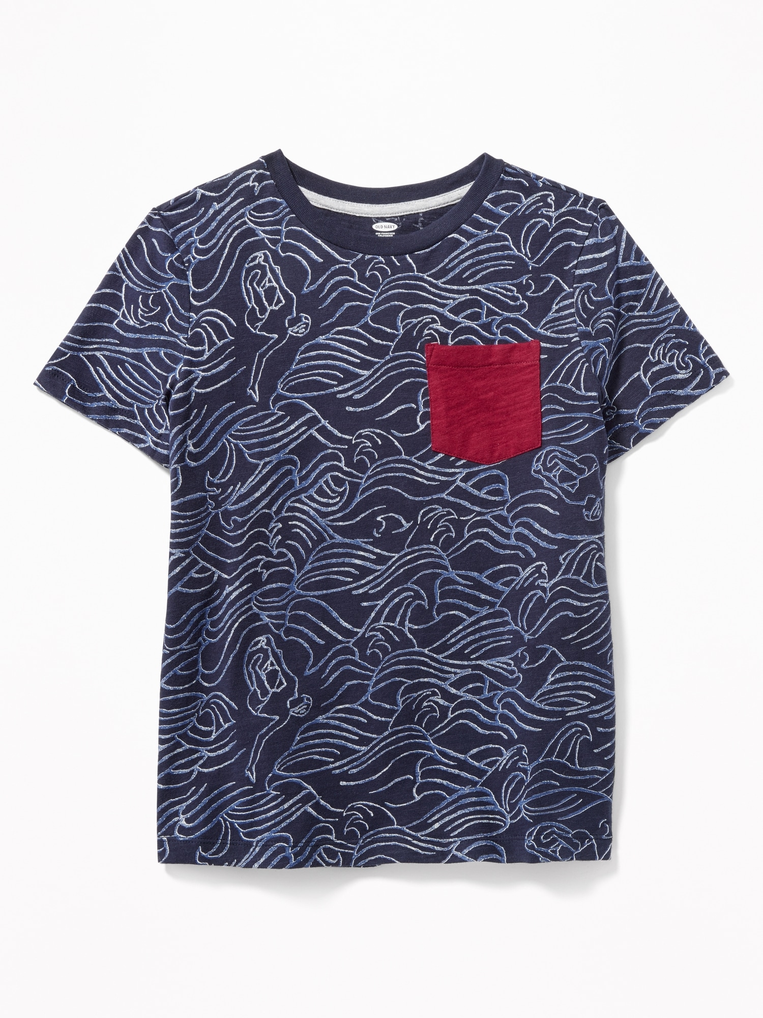 Printed Crew-Neck Pocket Tee For Boys | Old Navy