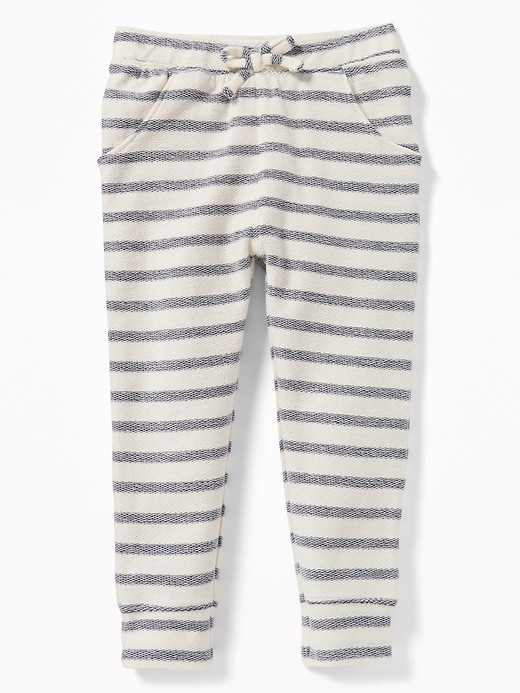 View large product image 1 of 2. Striped French-Terry Joggers for Toddler Girls