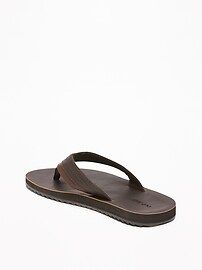 View large product image 3 of 3. Faux-Leather Thong Sandals for Boys