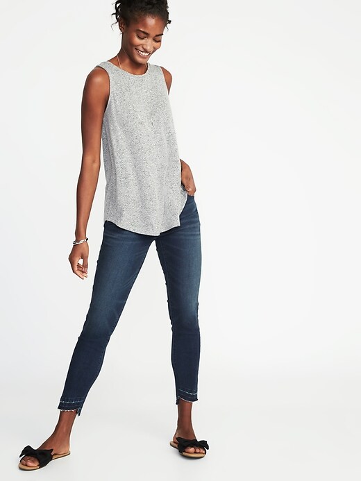 Image number 3 showing, Luxe Soft-Spun High-Neck Swing Tank for Women