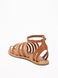 View large product image 3 of 3. Two-Tone Gladiator Sandals for Girls