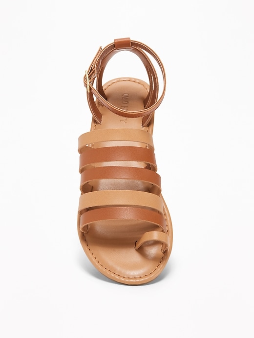 View large product image 2 of 3. Two-Tone Gladiator Sandals for Girls