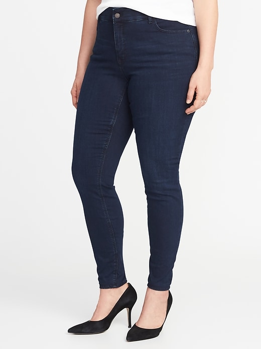 Image number 1 showing, High-Rise Secret-Slim Pockets + Waistband Plus-Size Rockstar Jeans