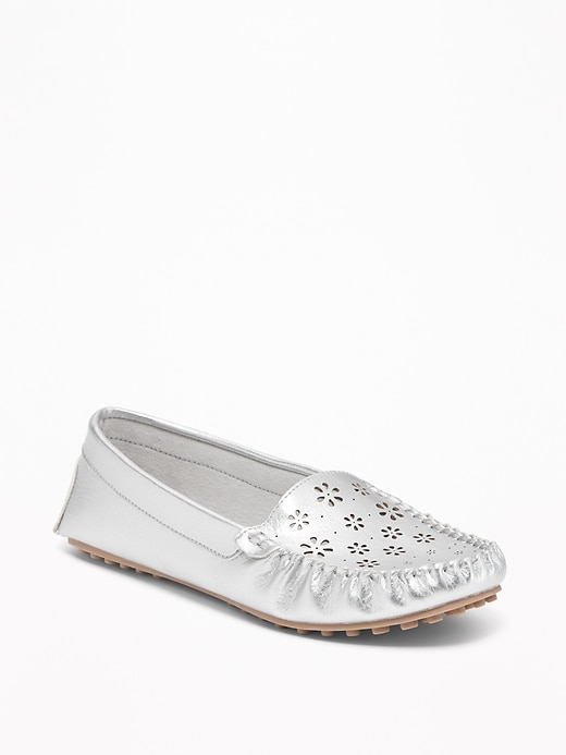 Image number 1 showing, Laser-Cut Driving Moccasins for Women
