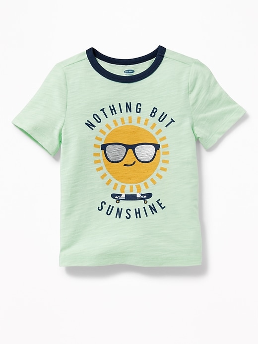 View large product image 1 of 2. Sunshine-Graphic Crew-Neck Tee for Toddler Boys