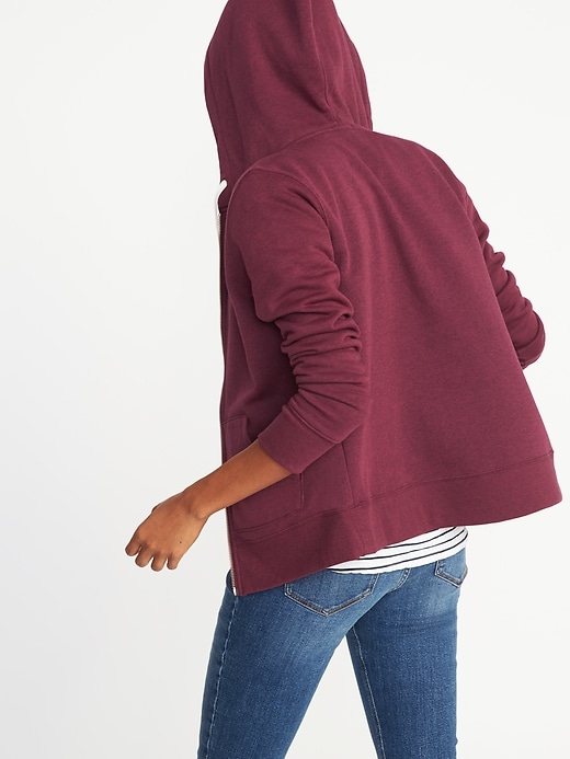 Image number 2 showing, Relaxed Zip-Front Hoodie for Women