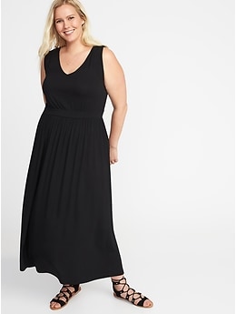 Empire-Waist Plus-Size V-Neck Maxi Dress | Old Navy