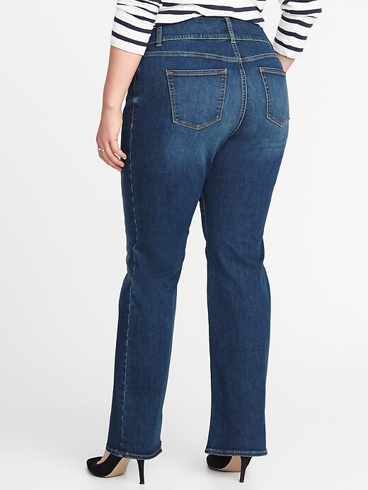 Image number 2 showing, High-Rise Secret-Slim Pockets Built-In Sculpt Plus-Size Boot-Cut Jeans
