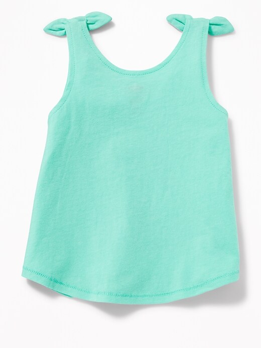 View large product image 2 of 2. Disney&#169 Little Mermaid "Never Stop Dreaming" Tie-Shoulder Tank for Toddler Girls