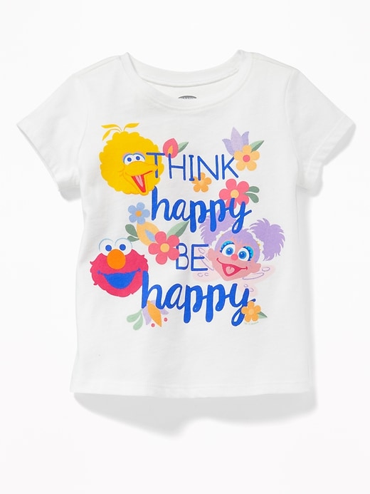 View large product image 1 of 2. Sesame Street&#174 "Think Happy, Be Happy" Tee for Toddler Girls