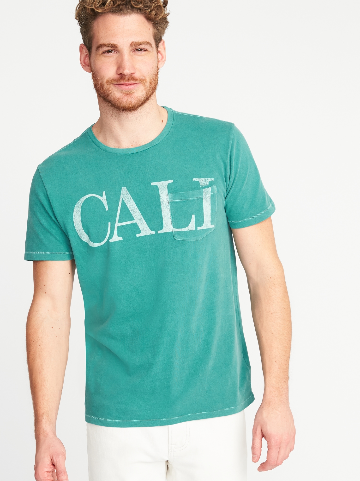 Garment-Dyed Graphic Tee for Men | Old Navy
