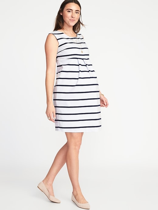 Image number 1 showing, Maternity Sleeveless Ponte-Knit Dress