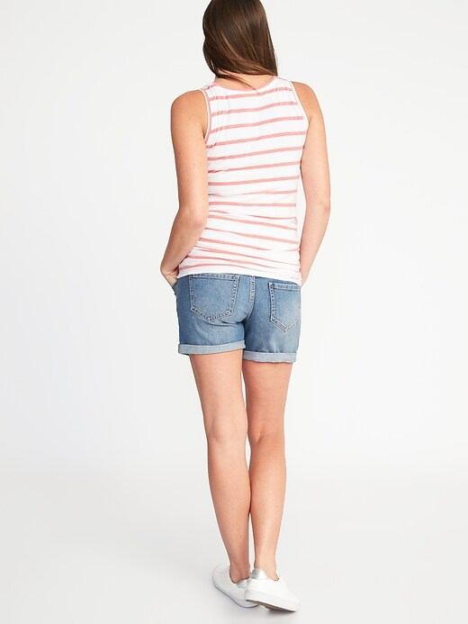 Image number 2 showing, Maternity Shirred Scoop-Neck Tank