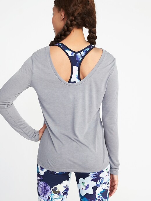 Image number 2 showing, Relaxed Side-Tie Performance Top for Women
