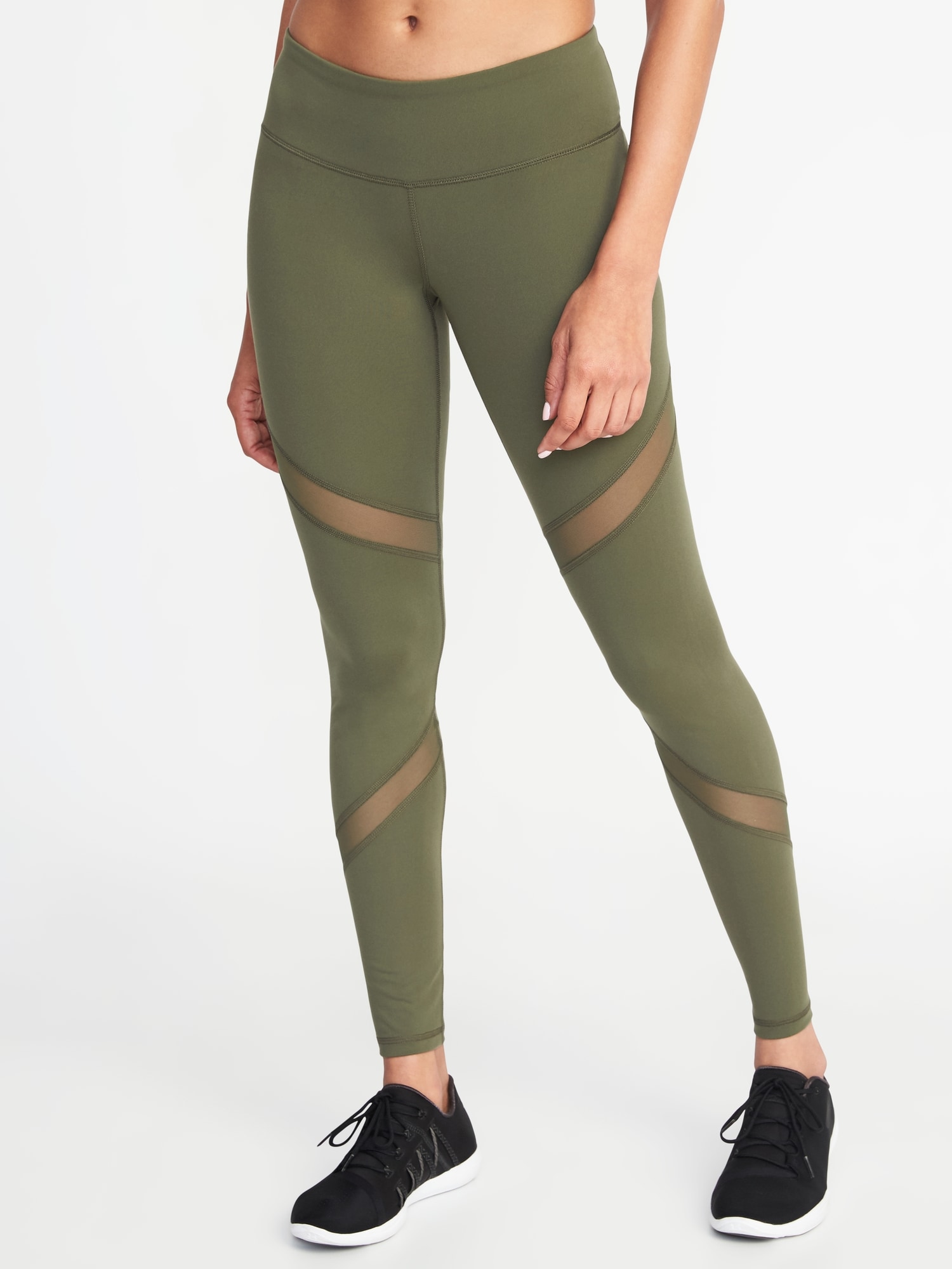 Old Navy Mid-Rise Elevate Compression Leggings for Women - 3299550020