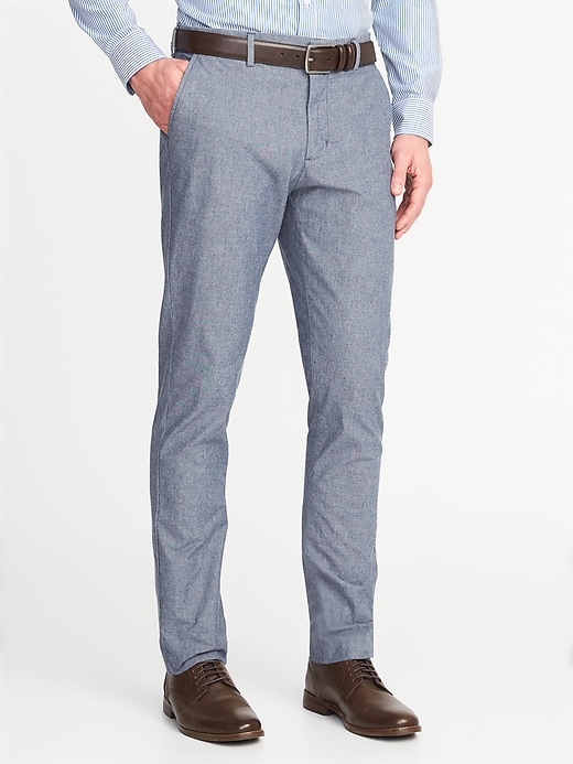 View large product image 1 of 1. Slim Signature Built-In Flex Non-Iron Pants