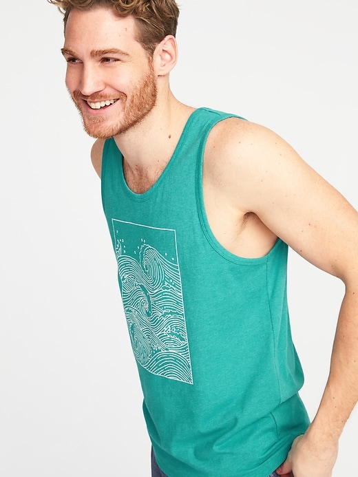 Image number 4 showing, Soft-Washed Graphic Tank