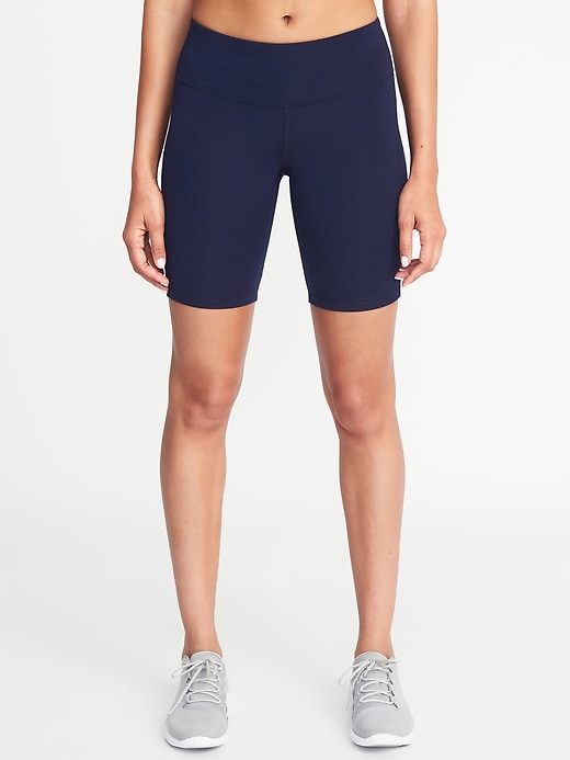 View large product image 1 of 2. Mid-Rise Compression Bermuda Shorts for Women (8")