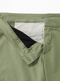 View large product image 3 of 3. Mid-Rise Secret-Slim Pockets Plus-Size Pixie Chino Shorts (7")