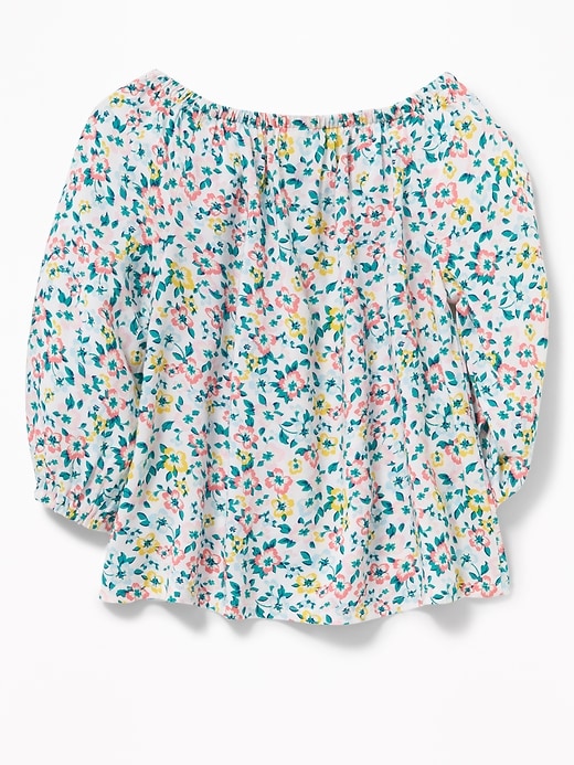 View large product image 2 of 4. Floral Off-the-Shoulder Blouse for Toddler Girls