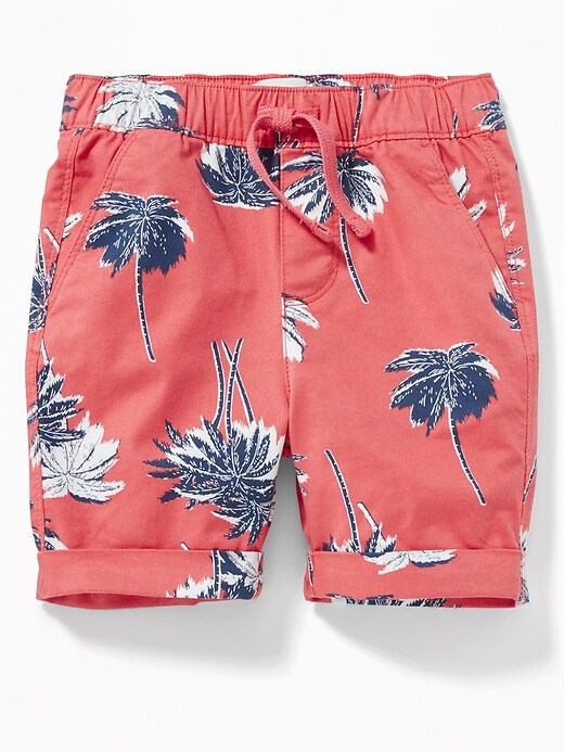 Printed Built-In Flex Twill Shorts for Toddler Boys