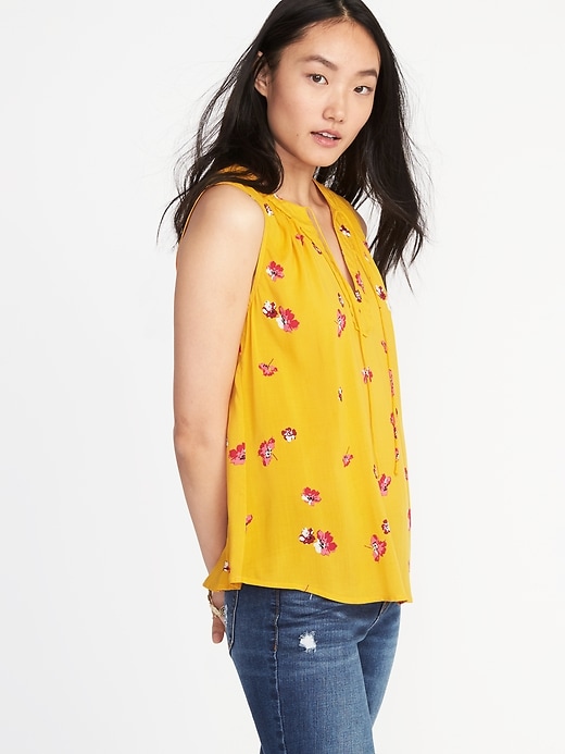 View large product image 1 of 1. Relaxed Boho V-Neck Top for Women