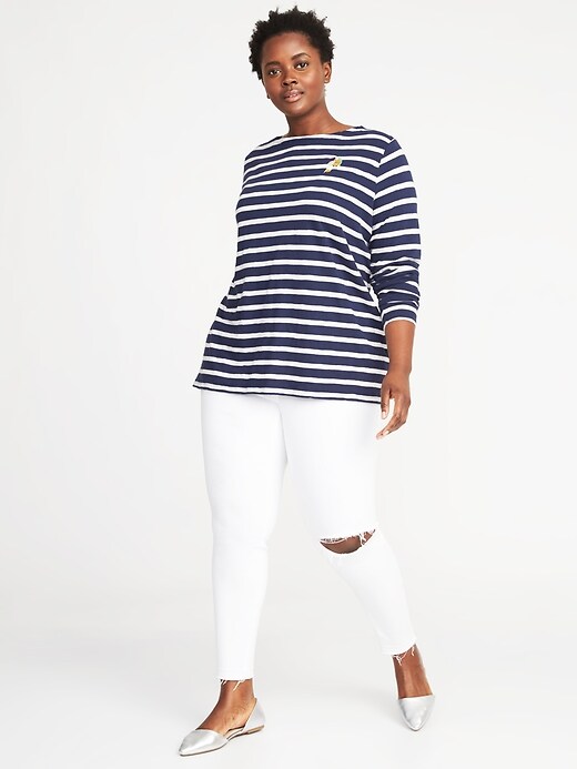 Image number 3 showing, Plus-Size Graphic Mariner-Stripe Tee