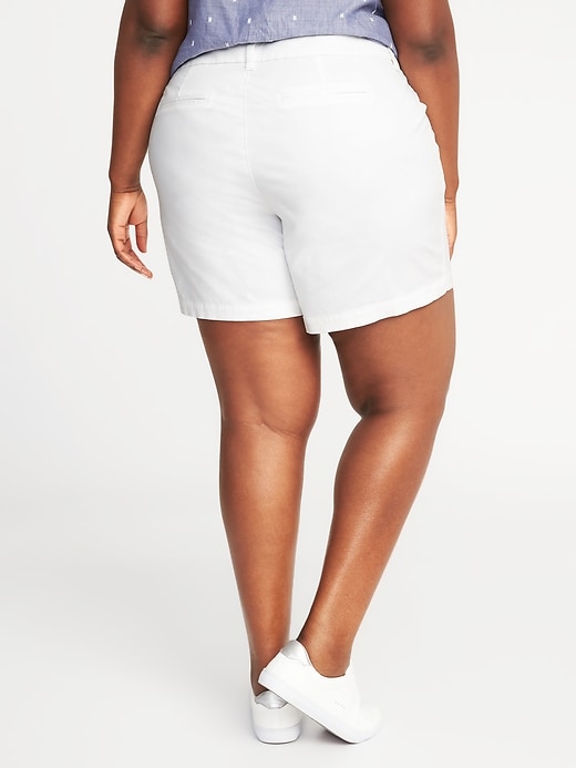 View large product image 2 of 2. Mid-Rise Plus-Size Everyday Shorts (7")