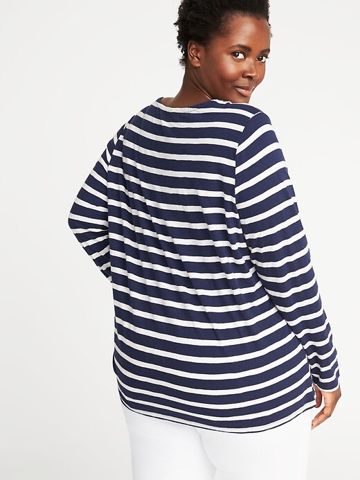 Image number 2 showing, Plus-Size Graphic Mariner-Stripe Tee
