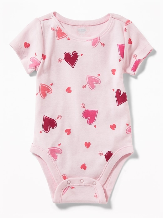 View large product image 1 of 2. Patterned Jersey Bodysuit for Baby