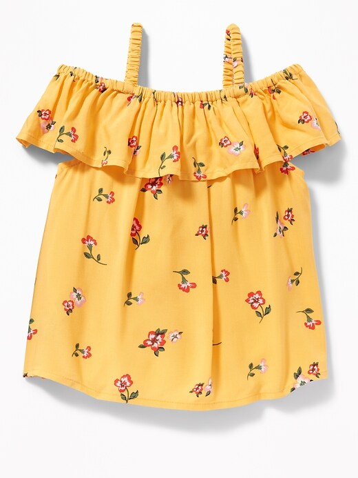 View large product image 2 of 4. Ruffled Floral Tie-Front Cami for Toddler Girls