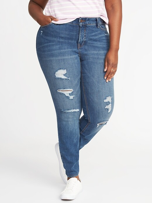 Image number 1 showing, High-Rise Secret-Slim Pockets + Waistband Plus-Size Rockstar Jeans
