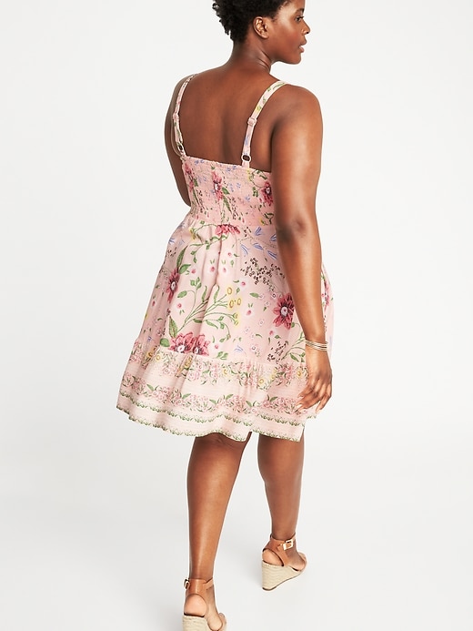 Image number 2 showing, Plus-Size Fit & Flare Tiered Cami Dress