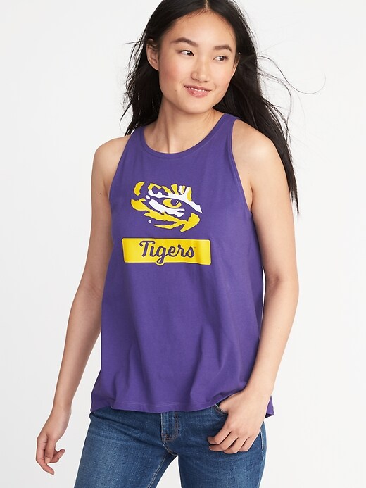 View large product image 1 of 1. College-Team Graphic High-Neck Tank for Women