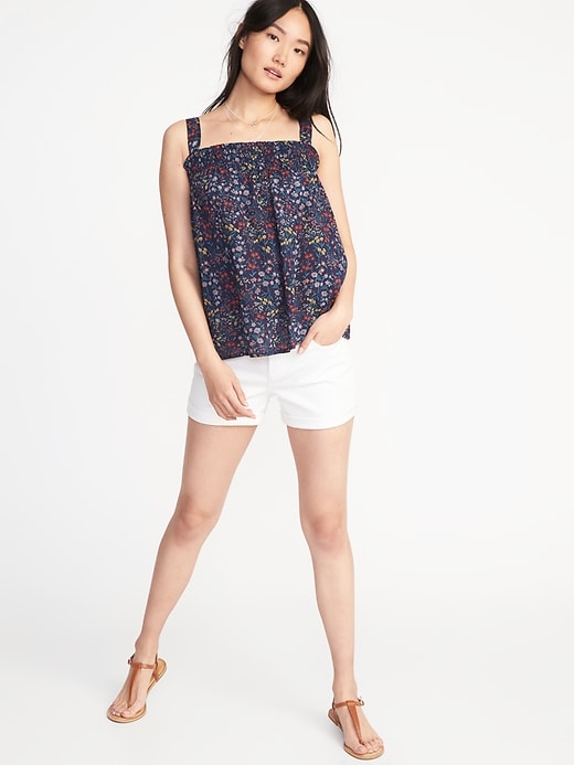 Image number 3 showing, Smocked Floral Swing Top for Women