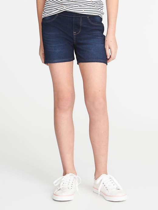 View large product image 1 of 1. Pull-On Jean Shorts For Girls