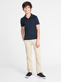 View large product image 3 of 3. Moisture-Wicking Uniform Polo for Boys