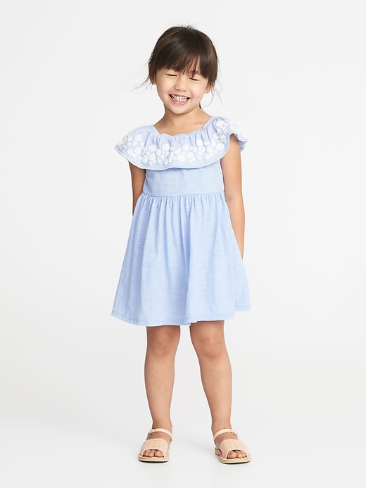 Fit & Flare Off-the-Shoulder Dress for Toddler Girls | Old Navy