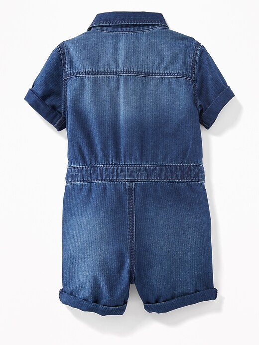 View large product image 2 of 2. Denim Romper for Baby