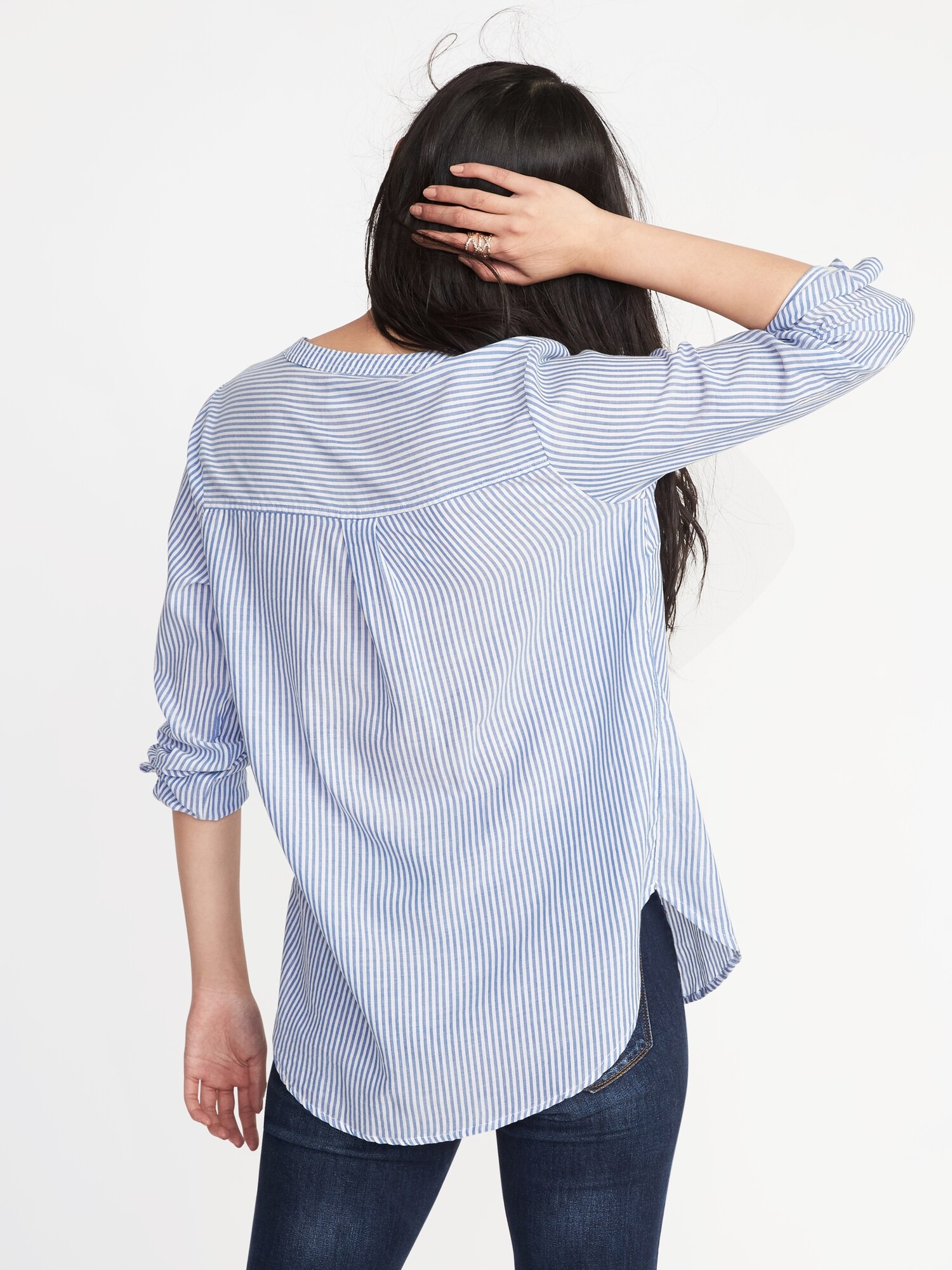 Relaxed Lightweight Popover Top for Women | Old Navy