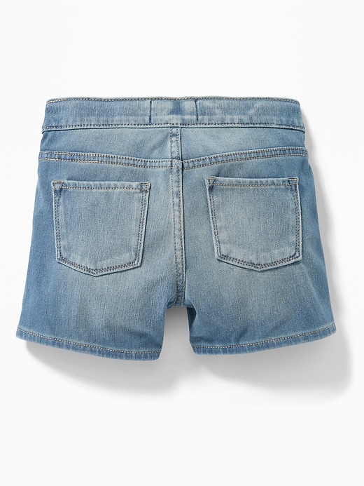View large product image 2 of 3. Pull-On Jean Shorts For Girls
