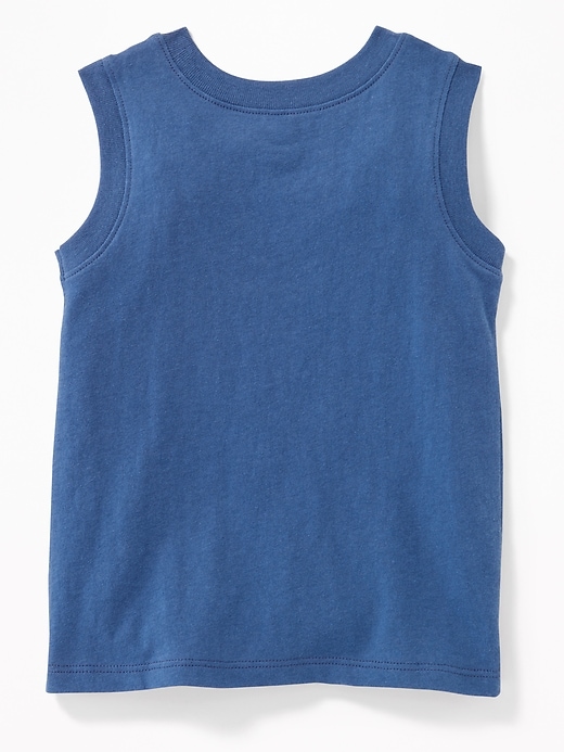 View large product image 2 of 2. "I Flexed So Hard My Sleeves Fell Off" Tank for Toddler Boys