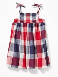 View large product image 3 of 3. Plaid Poplin Sundress for Toddler Girls