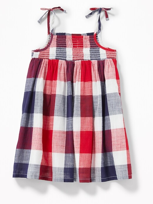View large product image 2 of 3. Plaid Poplin Sundress for Toddler Girls