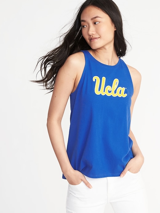View large product image 1 of 1. College-Team Graphic High-Neck Tank for Women