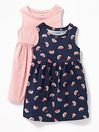 View large product image 3 of 4. Sleeveless Jersey Dress 2-Pack for Toddler Girls