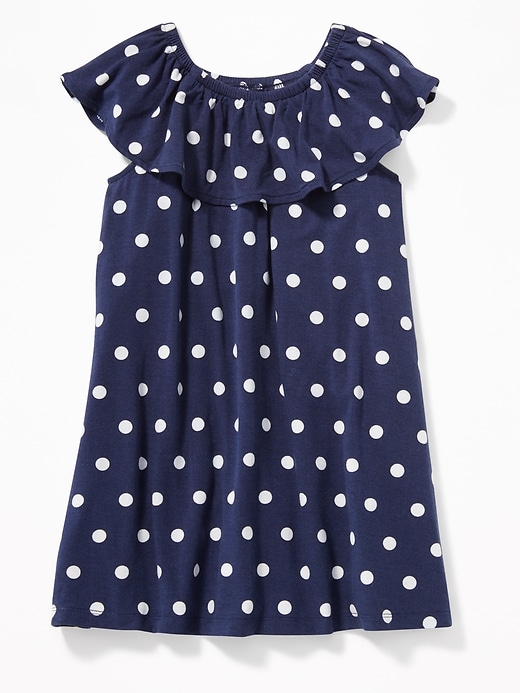 View large product image 2 of 3. Ruffled Polka-Dot Jersey Dress for Toddler Girls