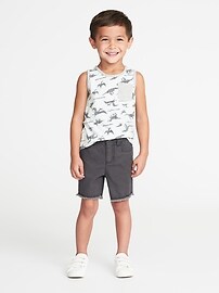 View large product image 3 of 3. Canvas Cut-Off Shorts for Toddler Boys