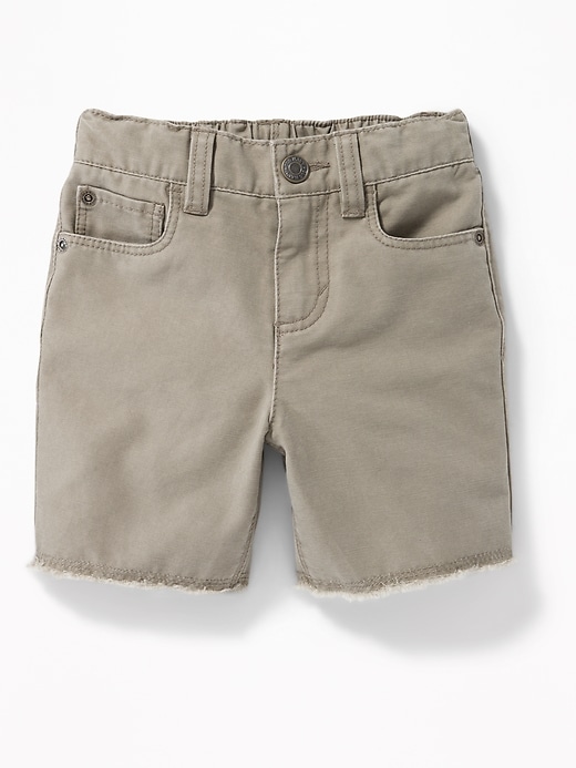View large product image 1 of 1. Canvas Cut-Off Shorts for Toddler Boys